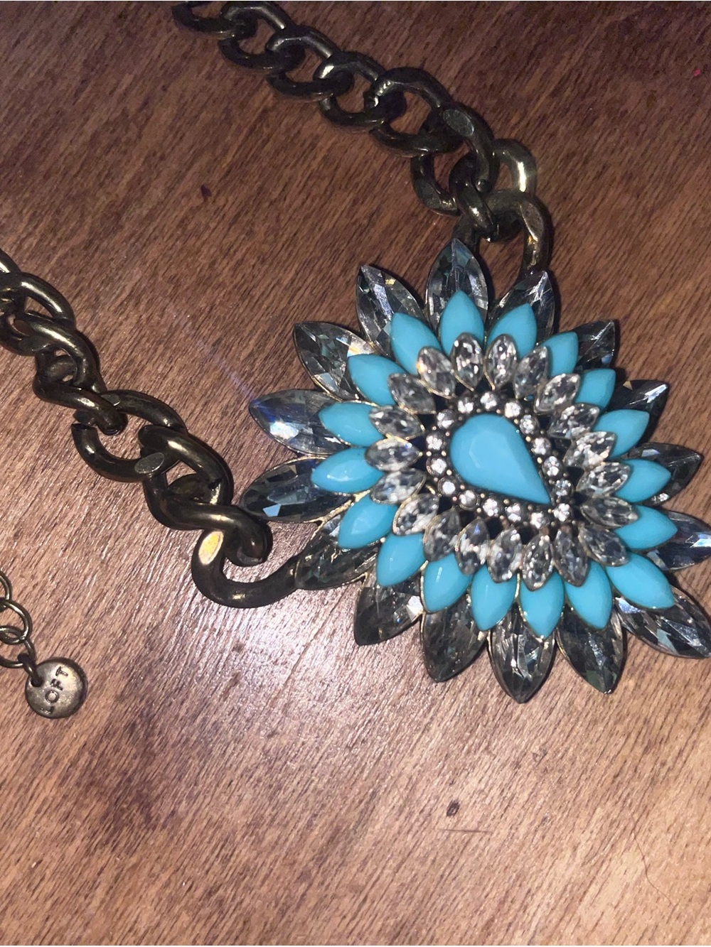 Turquoise Floral Statement Necklace - Women Jewelry